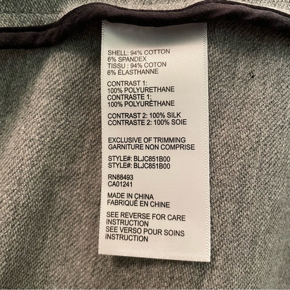 ✨NWT✨ BLANC NOIR Traveler Hooded Wrap Jacket in Heather Grey Black Sz Small - Picture 15 of 16